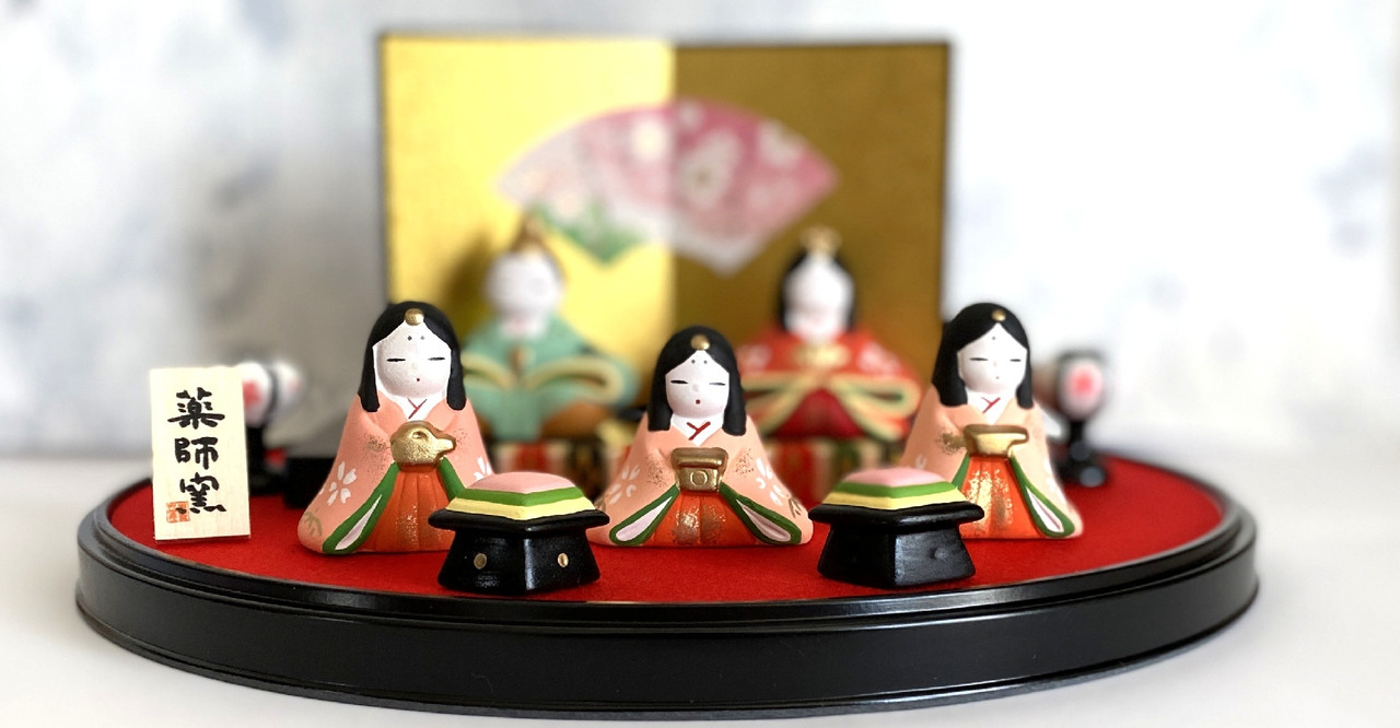 Hina ningyo Matsuri dolls Seto yaki pottery Japanese traditional