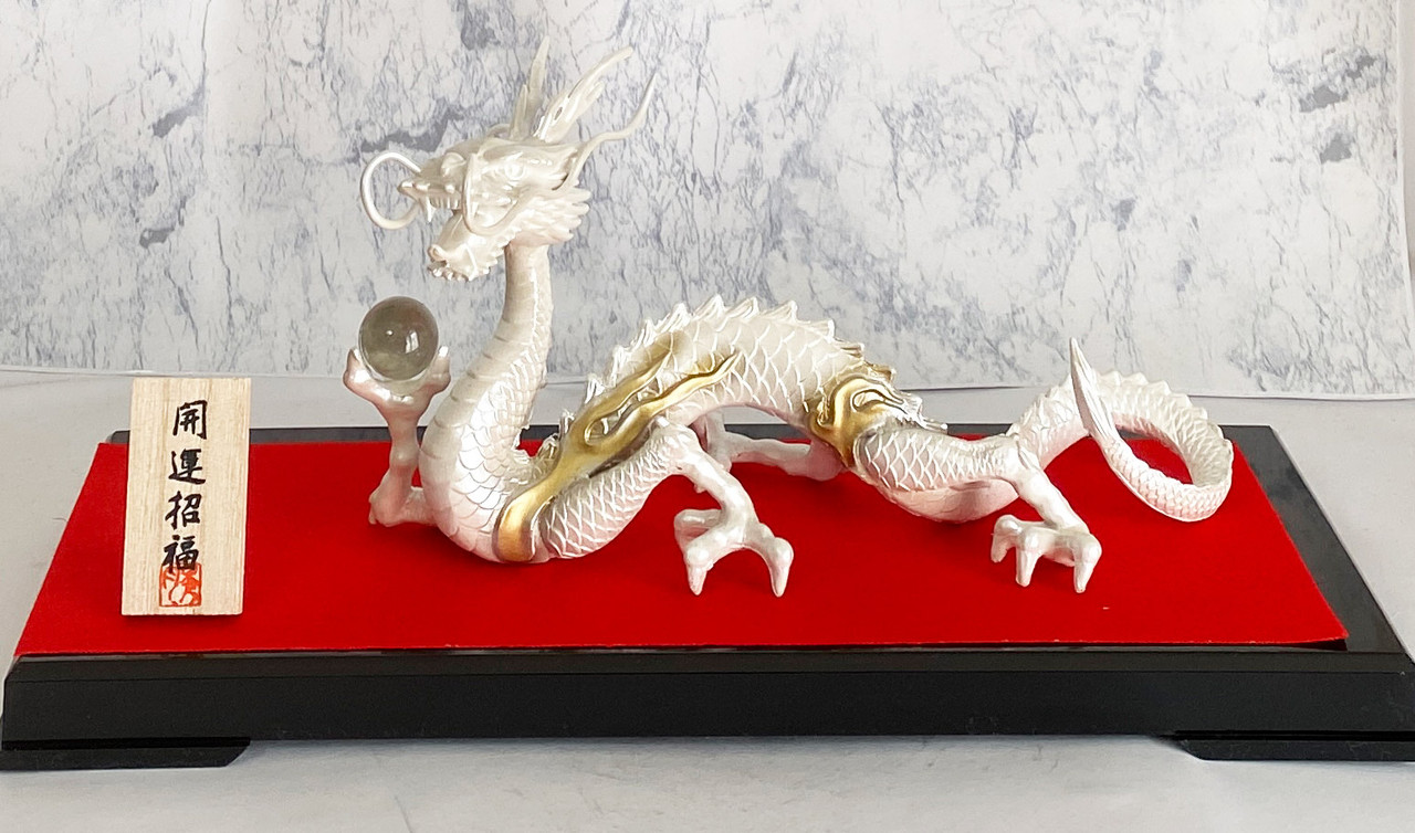 Hakuryu White Dragon Japan Takaoka Japanese Metal Craft Figure Ornament  Statue