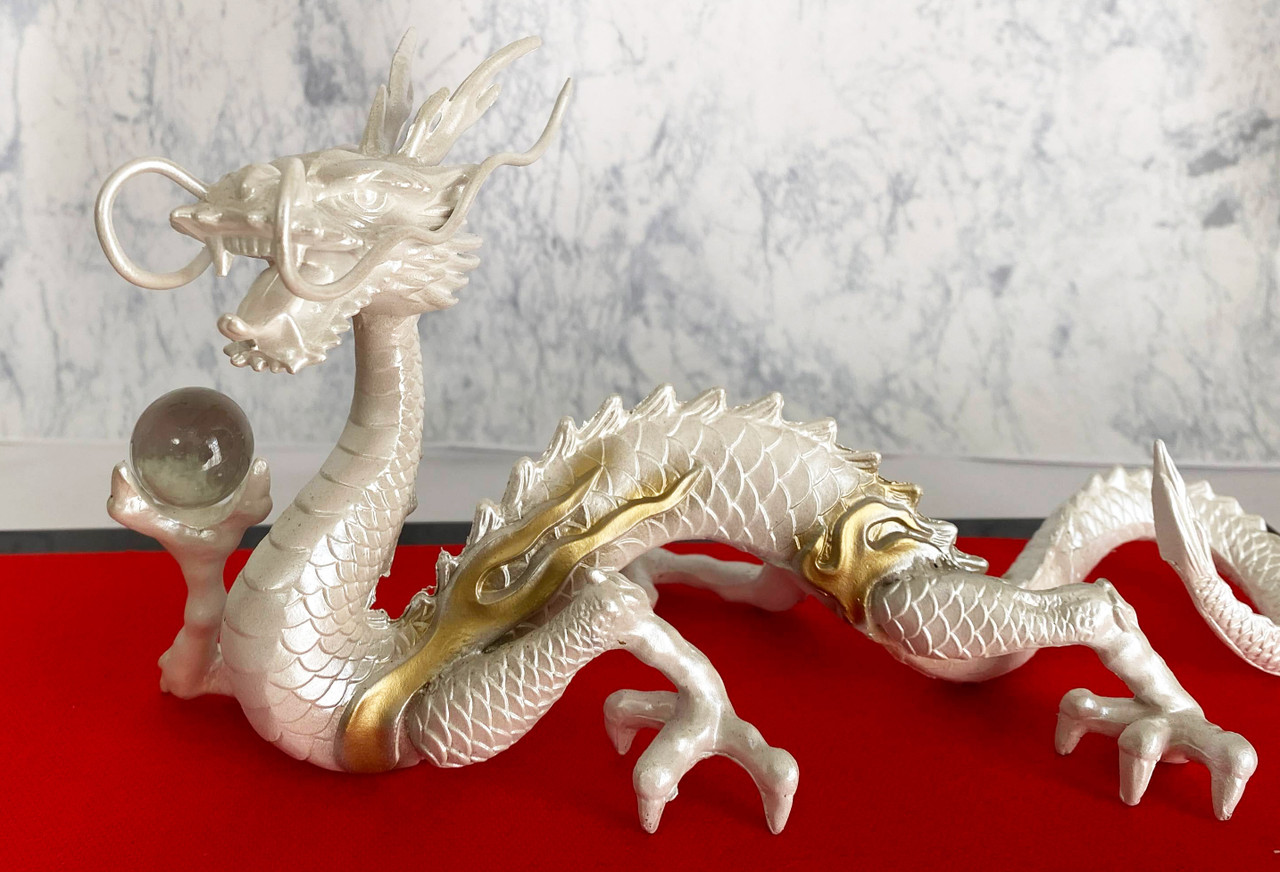 Hakuryu White Dragon Japan Takaoka Japanese Metal Craft Figure