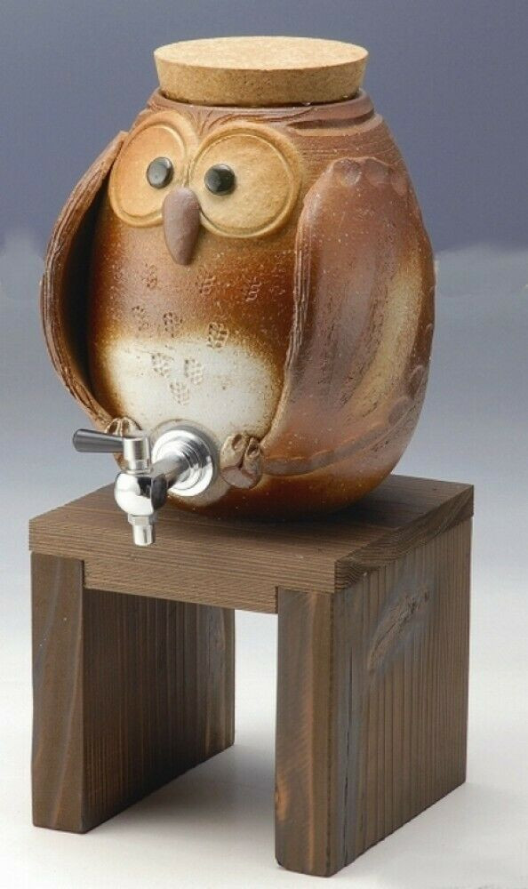 ShoChu Server Shigaraki yaki pottery Fukuro Owl 2500ml 1Sho w
