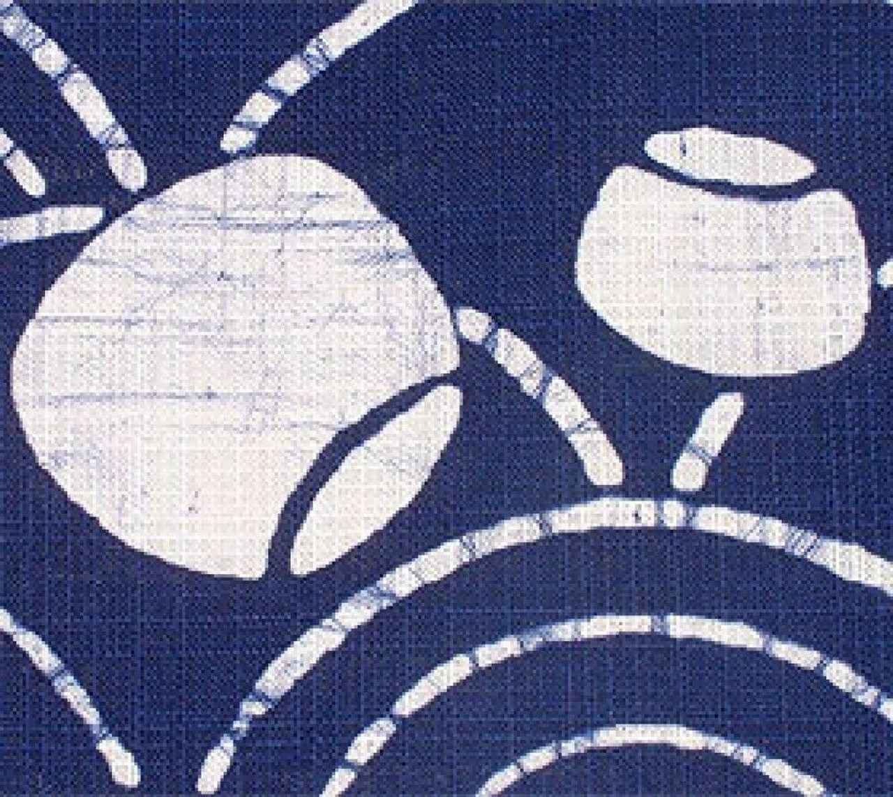 Kyoto Nami Wave Pattern Noren Door curtain Roketsu dye Blue Navy Japan