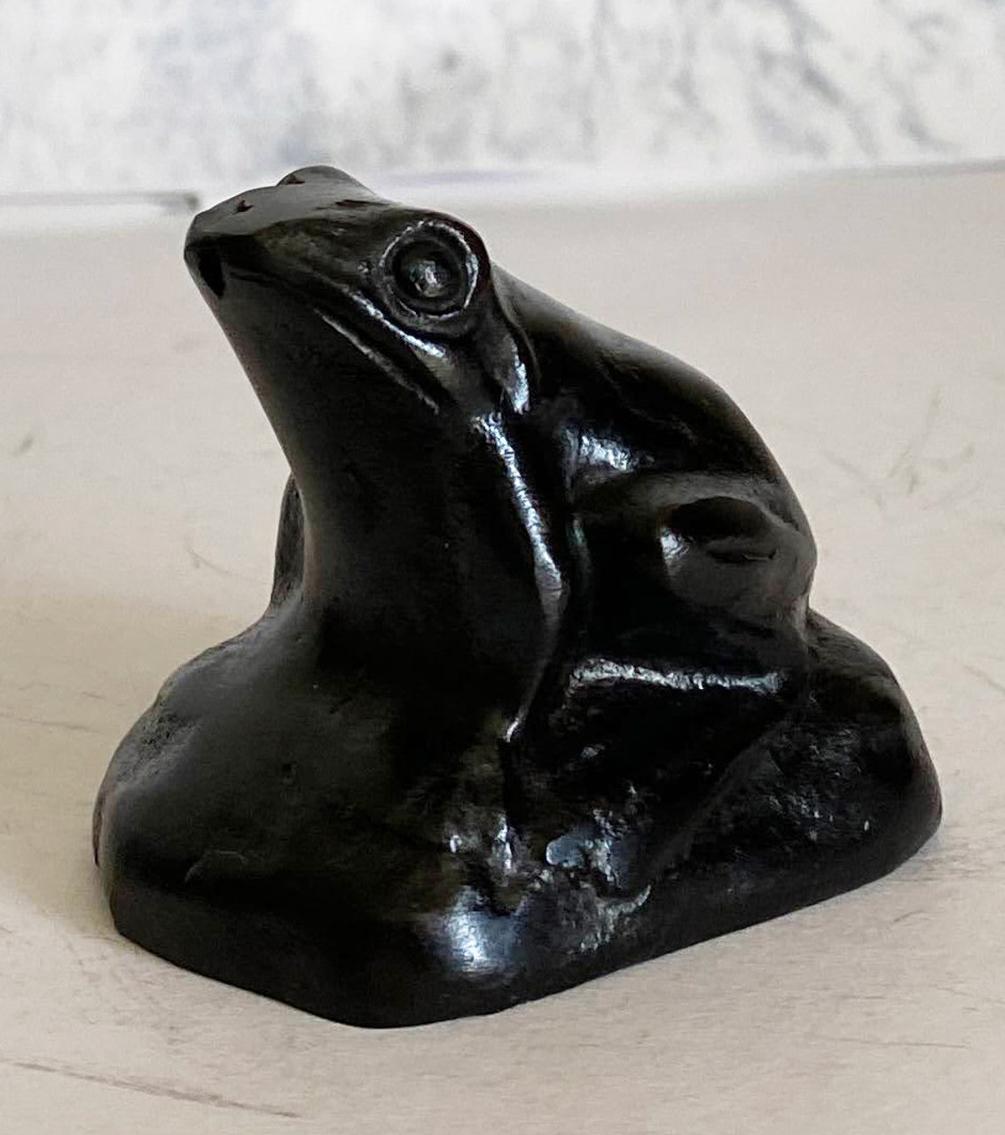 Suiteki Japanese Water dropper Calligraphy Takaoka metal Frog Kaeru