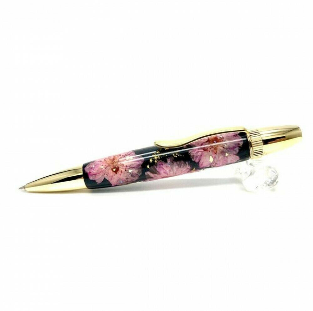 Gifu Oshibana Flower Pen Japanese Ballpoint pen double Cherry Black Japan