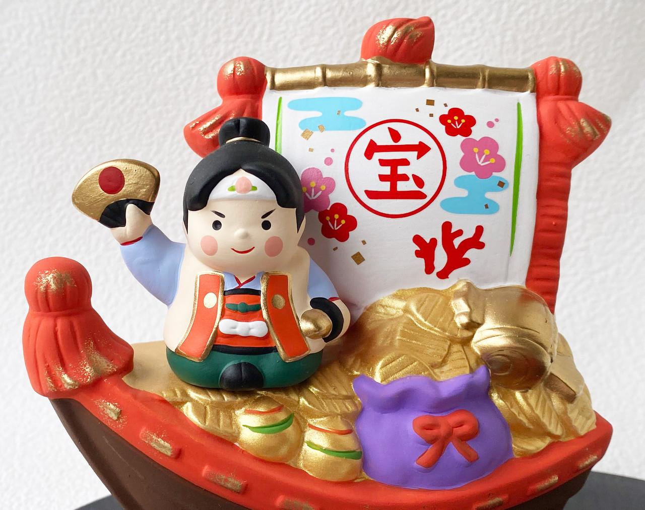 Japanese Pottery doll Mino yaki ware Gogatsu Ningyo Treasure