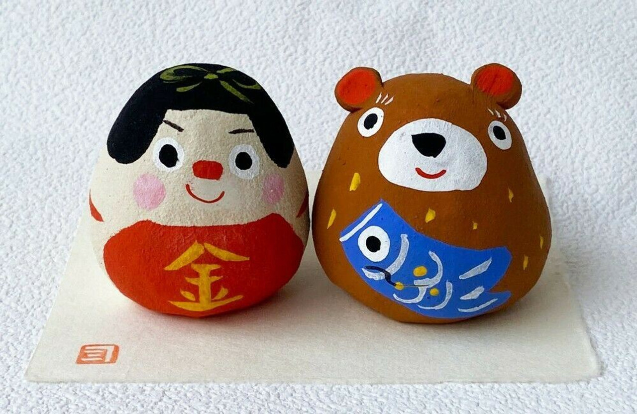 Gogatsu Ningyo Kintaro Golden boy Japanese Pottery doll Mino