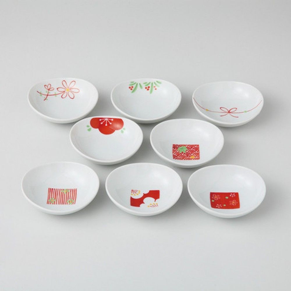 Kobachi Arita porcelain ware Japanese small plate set of 8 made in Japan