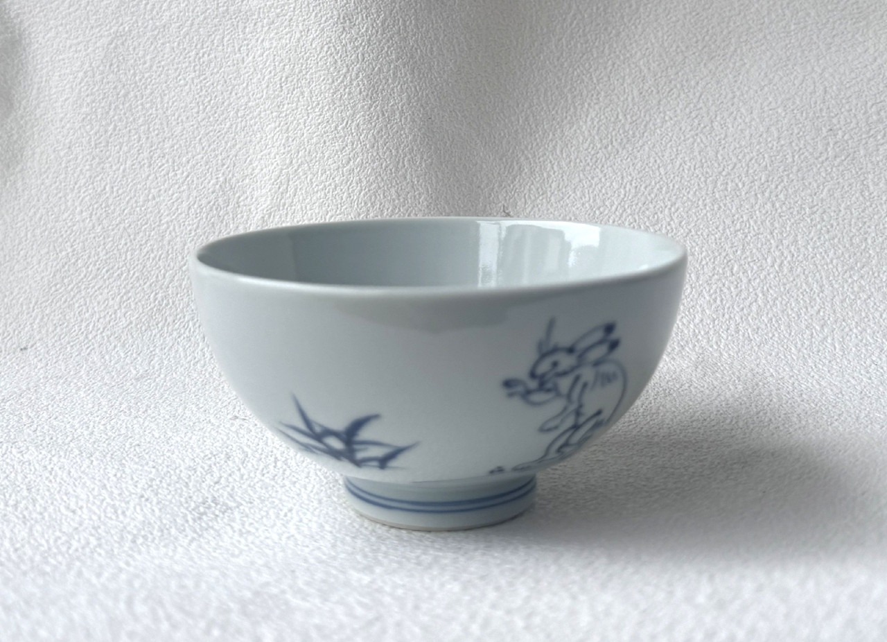 Arita yaki porcelain Japanese Rice Bowl Gohan Chawan Kozan-ji