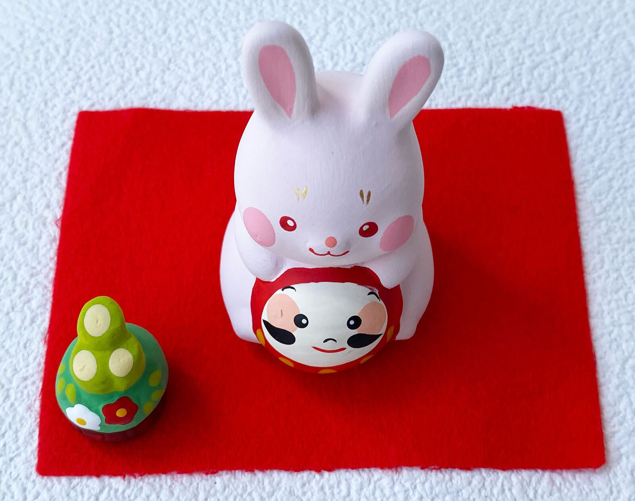 Zodiac Chinese fortune 2023 Rabbit Mino yaki ware Japanese pottery doll ...