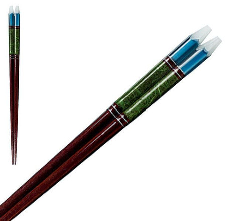 Wakasa nuri Japanese Lacquered Chopstick Japan Blue L Yamato Fuji Washi