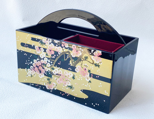 Yamanaka Urushi Lacquer Elegant Sakura cherry Remote control holder Kyoto Japan