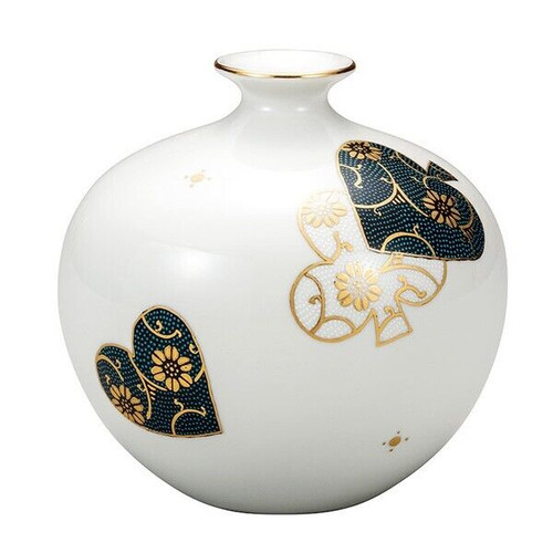 Kutani yaki ware Ceramic Japanese Flower pot Gold Ao Shiro Chibu Playing cards