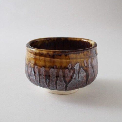 Mino ware Japan Matcha bowl Sado green tea bowl Sabi Rust Ash glaze Japan