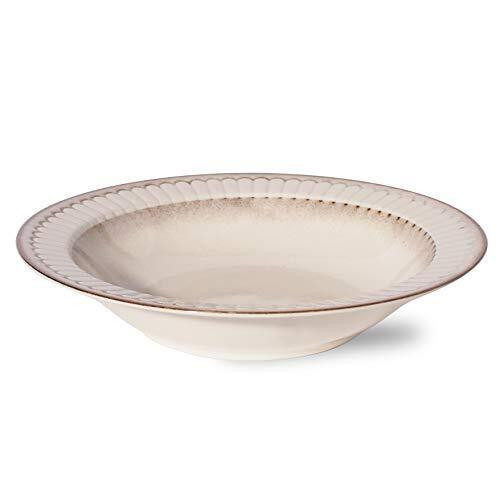 Mino ware pottery Pottmum dish Kiku patternSoup and salad bowl 8inch Japan