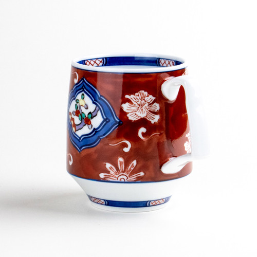 Arita ware Japanese Mug Tea cup Coffee cup Dami-technic Karahana Red Japan