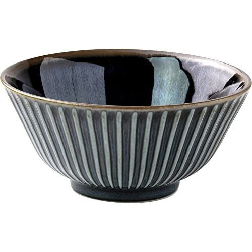 Mino ware pottery Sendan Yohen Rice bowl Gohan Chawan Navy L Japan