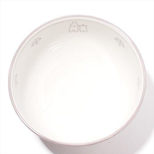 Mino ware pottery White bear Shirokuma Polar Bear Rice bowl Donburi Gray M