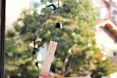 Furin Japanese Wind bell chime Nanbu cast iron Nanbu Tekki JapanSeagull