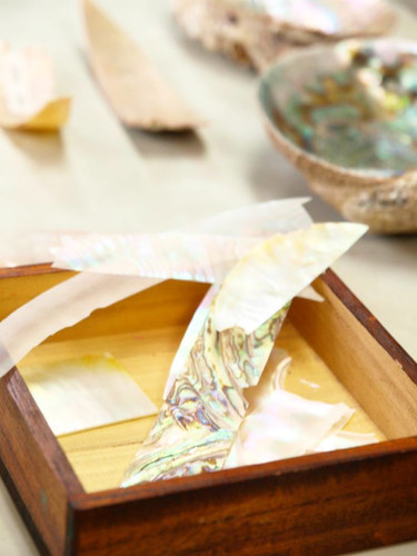 Raden Japanese lacquered Hand Held Purse Mirror Mother of pearl Makie Kogera & Nousenkazura