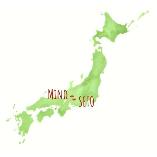 Mino ware Japanese Rectangular plate with yellow Kochi and rustic edge