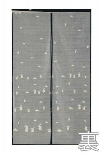Usagi line of Rabbit Noren Japanese hanging curtain Navy cute cotton 85*150cm