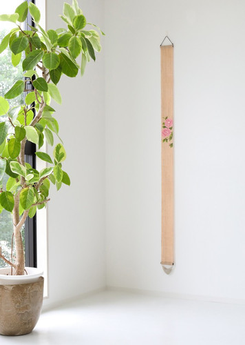 Slim Tapestry - Otome Tsubaki (Pink Camellia) | Japanese Linen | Made in Kyoto