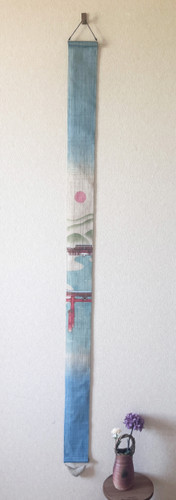 Slim Tapestry - Dawn at Miyajima | Japanese Linen | Made in Kyoto, Japan