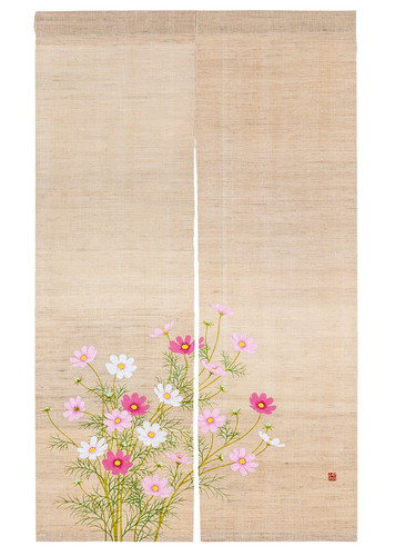 Kyoto Noren Japanese door curtain tapestry Linen 150*88cmCosmos Autumn Japan