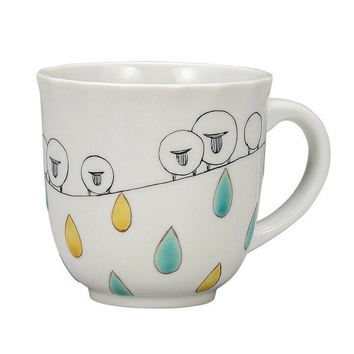 Kutani yaki ware Japanese Mug Coffee Tea Soup Cup Okada Kinuyo Sheep Drop Japan