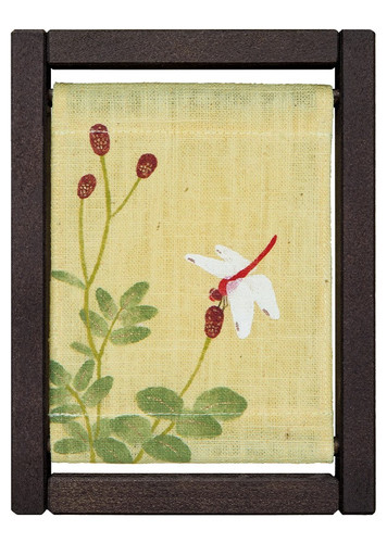 Kyoto Koyomi Frame Seasonal Textile Art Frame Red Dragonfly Akatonbo Autumn
