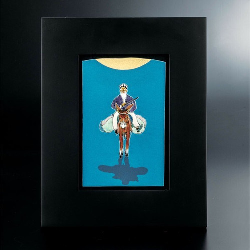 Kutani ware Takegoshi JapanCeramic Wall Art  From Afar Made in Japan