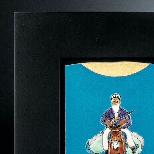 Kutani ware Takegoshi JapanCeramic Wall Art  From Afar Made in Japan