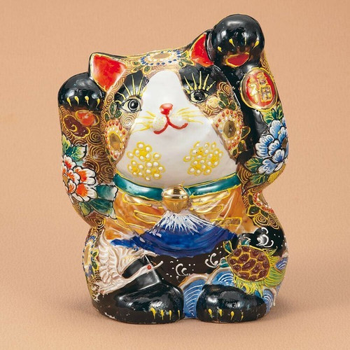 Kutani Ware porcelain Crane & Turtle Decorative Design Made in