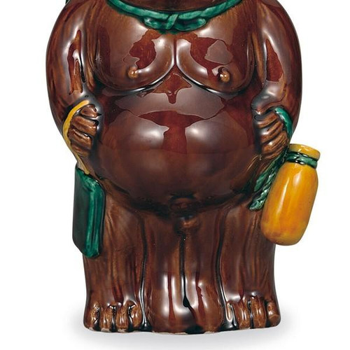 8-inch Tanuki Figurine  Japanese Raccoon Dog Statue with Koji Glaze Japan