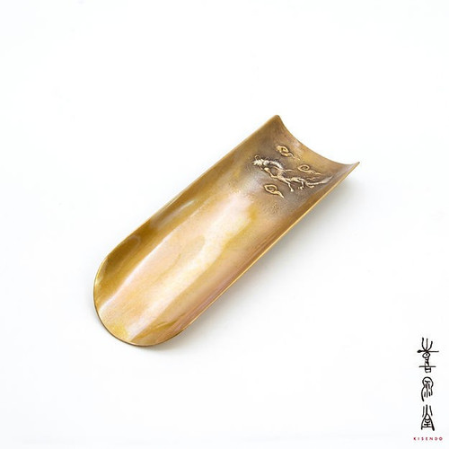 Japanese Tea Scoop Dragon & Clouds Design, Takaoka Metalwork