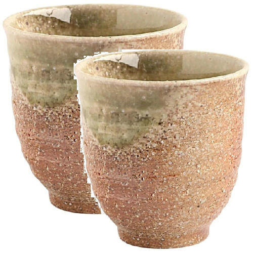 Yunomi Shigaraki ware Japanese green tea cup Benisame Scarlet Large Japan