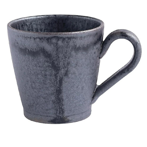 Shigaraki ware Japanese pottery Mug Tea cup Black Chokai Japan