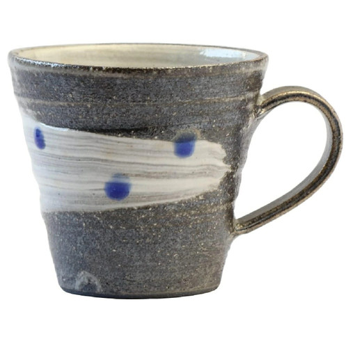 Shigaraki ware Japanese pottery Mug Tea cup milkyway Blue Japan