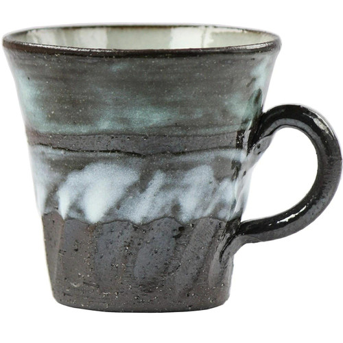 Shigaraki ware Japanese pottery Tea Cup set of 2 Blue sky Twilight Japan