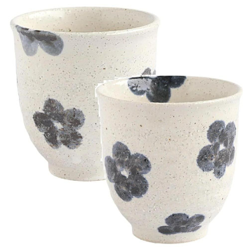 Yunomi Shigaraki ware Japanese green tea cup Floral pattern Small Japan