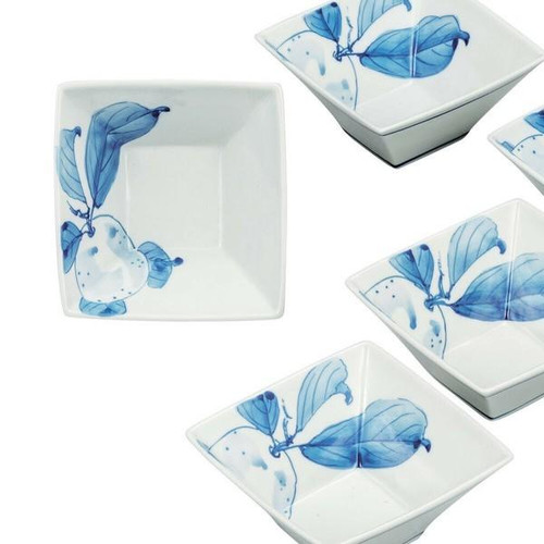 Kobachi Kutani Ware Yuzu 3.5  Small Bowls Set  Japanese Tableware