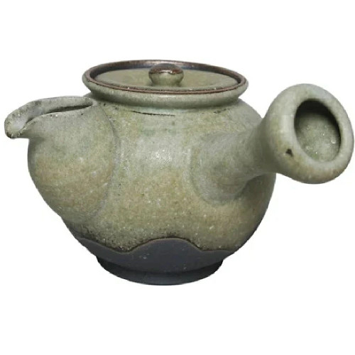 Kyusu Shigaraki ware Japanese green tea pot Moegi Kakewake 450ml Japan