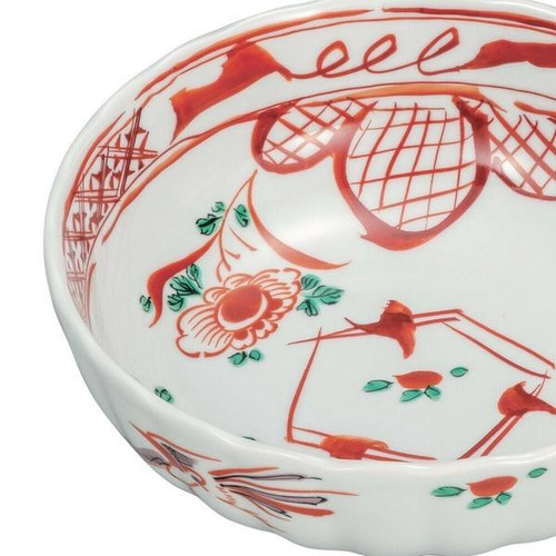 Kutani Ware Red Gosu 5.5 Bowl Japanese Tableware Japan