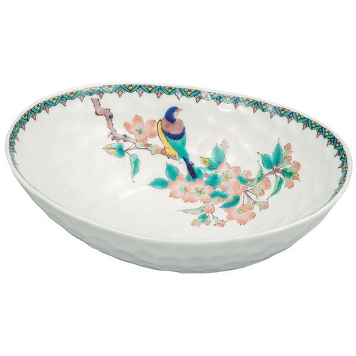 Kutani Ware Colorful Flowers and Birds 6  Tamago Bowl Japanese Table
