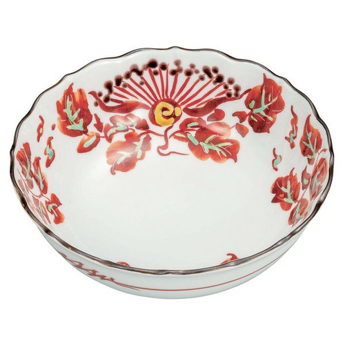 Kutani Ware Red Painting Design  Bowl  Japanese Tableware Japan