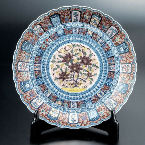 花とトンボのアートプレート Japanese Decorative Plates | Ornamental Ceramic Art Plates