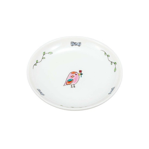 Kutani ware Japan ORIME Zuya megumi 3.8 inch Small Plate Little Bird A Mame zara