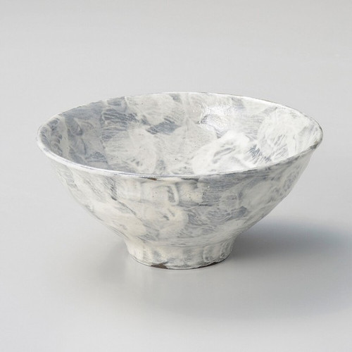 Mino ware Japanese Noodle Bowl Mino ware Udon Ramen Soba White Brush-Stroke