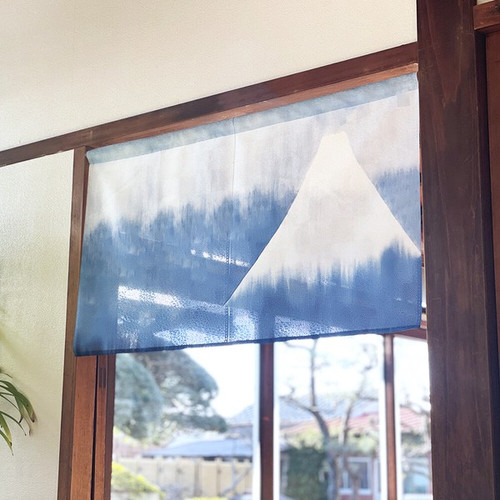 Noren Japanese door curtain 33.46x11.81 in polyester Fuji Blue Mountain Summit