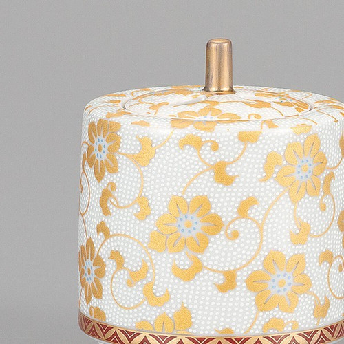 Kutani ware porcelain Incense burner Shirochibu Tessen White dot Japan