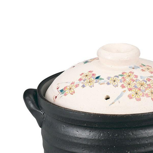Kutani ware 2-Cup Rice Cooker Donabe Pot – Wazakura Cherry Japan Taishi Kiln
